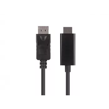 LANBERG Cable Gender Changer DisplayPort HDMI Black