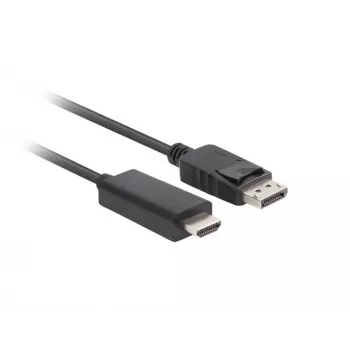 LANBERG Cable Gender Changer DisplayPort HDMI Black