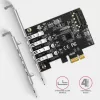 Axagon PCEU-43RS PCIe card - 4x USB 5 Gbps port, dual power, Renesas PD720201, SP & LP