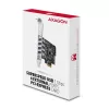 Axagon PCEU-43RS PCIe card - 4x USB 5 Gbps port, dual power, Renesas PD720201, SP & LP