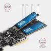 Axagon PCES-SA4M2 PCIe Controller 2x internal SATA 6G port+ M.2 B-key interface cards/adapter M.2, SATA