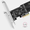 Axagon PCES-SA4M2 PCIe Controller 2x internal SATA 6G port+ M.2 B-key interface cards/adapter M.2, SATA