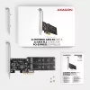 Axagon PCES-SA4M2 PCIe Controller 2x internal SATA 6G port+ M.2 B-key interface cards/adapter M.2, SATA