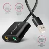 External USB audio adapter AXAGON ADA-12 with 1x 3.5mm jack for headphone and microphone