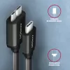 USB Cable Axagon BUMM3-CM10AB Micro-USB B to USB C 1m Black