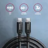 USB Cable Axagon BUCM-CM10AB USB 2.0 1m USB C Black