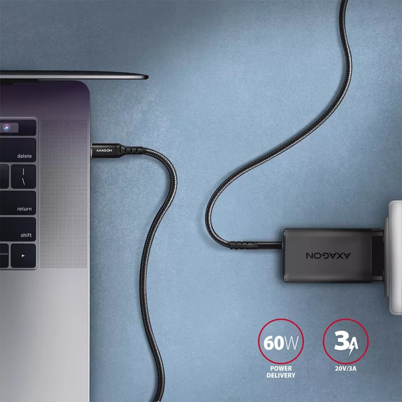 USB cable Axagon BUCM-CM30AB USB 2.0 3 m USB C Black