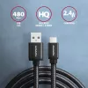 Axagon BUMM-AM15AB USB cable USB 2.0 1.5 m Micro-USB B USB A Black