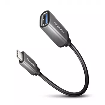 Axagon RUCM-AFAC cable adapter USB-C (M) -> USB-A (F), 20cm, USB 3.2 Gen 1, 3A, ALU
