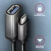 Axagon RUCM-AFAC cable adapter USB-C (M) -> USB-A (F), 20cm, USB 3.2 Gen 1, 3A, ALU
