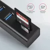 Axagon HMA-CR3A Metal USB 3.2 Gen 1 multi-port hub with three USB ports and card reader