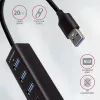 Axagon HMA-CR3A Metal USB 3.2 Gen 1 multi-port hub with three USB ports and card reader