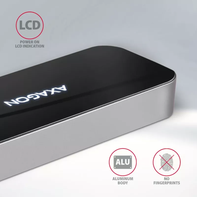 Axagon HMC-6H4A USB 3.2 Gen 1 hub, 4x USB-A, HDMI 4k/30Hz, PD 100W, 20cm USB-C cable