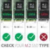 Axagon EEM2-SB2 External USB-C 3.2 Gen 2 metal box for M.2 NVMe & SATA SSD disks. Screwless
