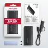 Axagon EEM2-SB2 External USB-C 3.2 Gen 2 metal box for M.2 NVMe & SATA SSD disks. Screwless