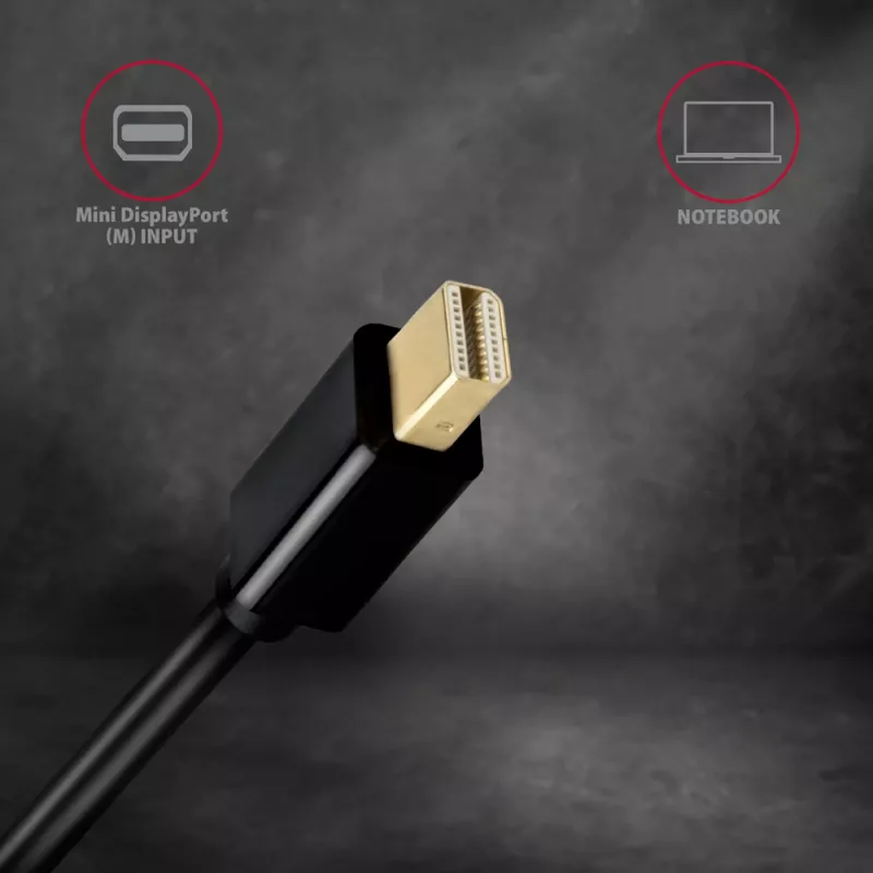 Axagon RVDM-HI14C2 Mini DisplayPort to HDMI Adapter Cable 4K 30Hz 1.8m