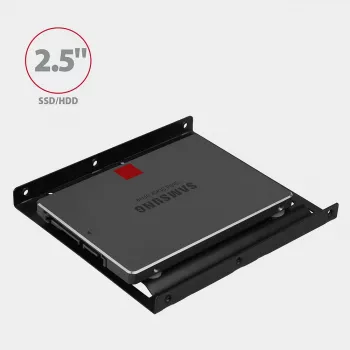 Axagon RHD-125B Mounting Frame for 1x 2.5 inch in 3.5 inch Slot - Black Metal