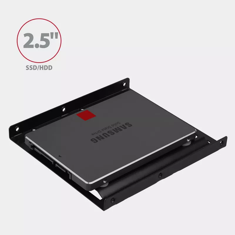Axagon RHD-125B Mounting Frame for 1x 2.5 inch in 3.5 inch Slot - Black Metal