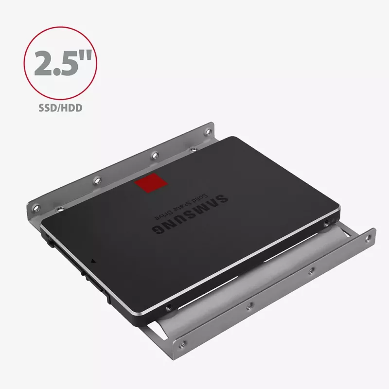 Axagon RHD-125S bracket for 1x 2.5 inch HDD/SSD into 3.5 inch bay, metal, grey