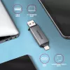 Axagon CRE-DAC USB-C+ USB-A 5 Gbps MINI 2-slot & lun SD/microSD card reader USB 3.0 Type-A/Type-C Grey