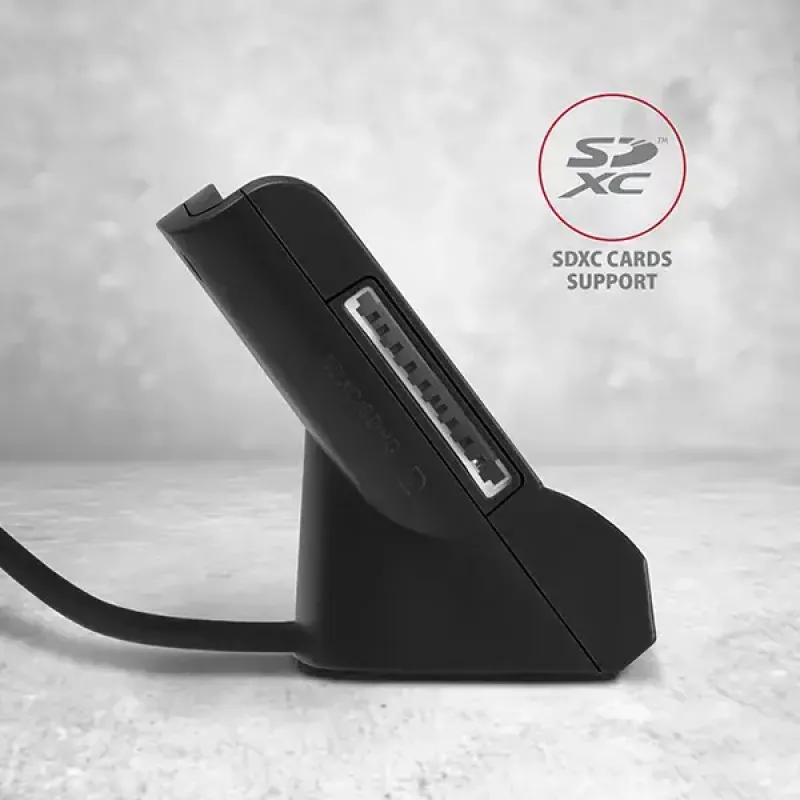 Axagon CRE-SM2 Smart Card Reader USB 2.0 Black 1.3m Cable