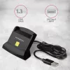 Axagon CRE-SM2 Smart Card Reader USB 2.0 Black 1.3m Cable