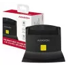 Axagon CRE-SM2 Smart Card Reader USB 2.0 Black 1.3m Cable