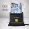 Axagon CRE-SM2 Smart Card Reader USB 2.0 Black 1.3m Cable