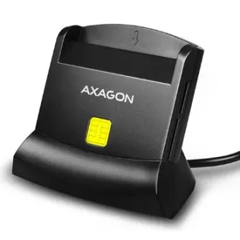 Axagon CRE-SM2 Smart Card Reader USB 2.0 Black 1.3m Cable