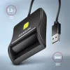 Axagon CRE-SM3N USB-A Smart card/ID card FlatReader, USB 2.0, 1.3 m, Black, 57 g