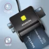 Axagon CRE-SM3SD USB Smart card & SD/microSD/SIM Flat smart card reader Indoor USB 2.0 Black