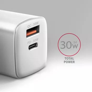 Charger Axagon ACU-PQ30W QC3.0 30W USB-C White