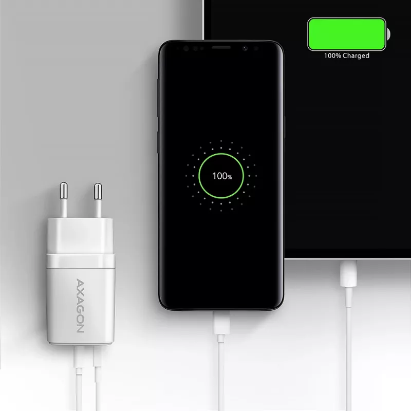 Charger Axagon ACU-PQ30W QC3.0 30W USB-C White