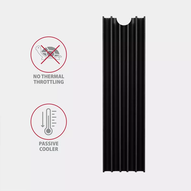 Axagon CLR-M2L10 Passive aluminum heatsink for all M.2 SSDs, size 2280, high 10 mm.