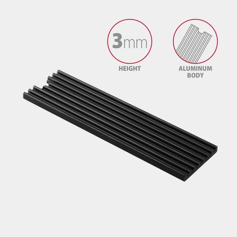 Axagon CLR-M2L3 Passive aluminum heatsink for all M.2 SSDs, size 2280, high 3 mm