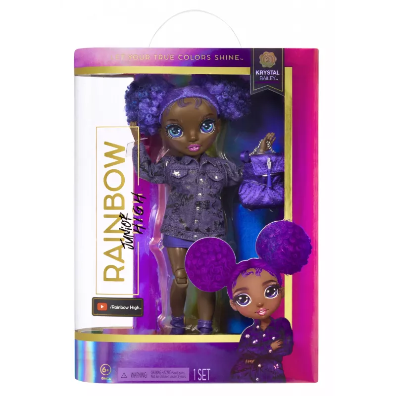 Rainbow High Junior High Doll Series 2- Krystal, Fashion doll, Female, 6 yr(s), Boy/Girl, 230 mm, Multicolour