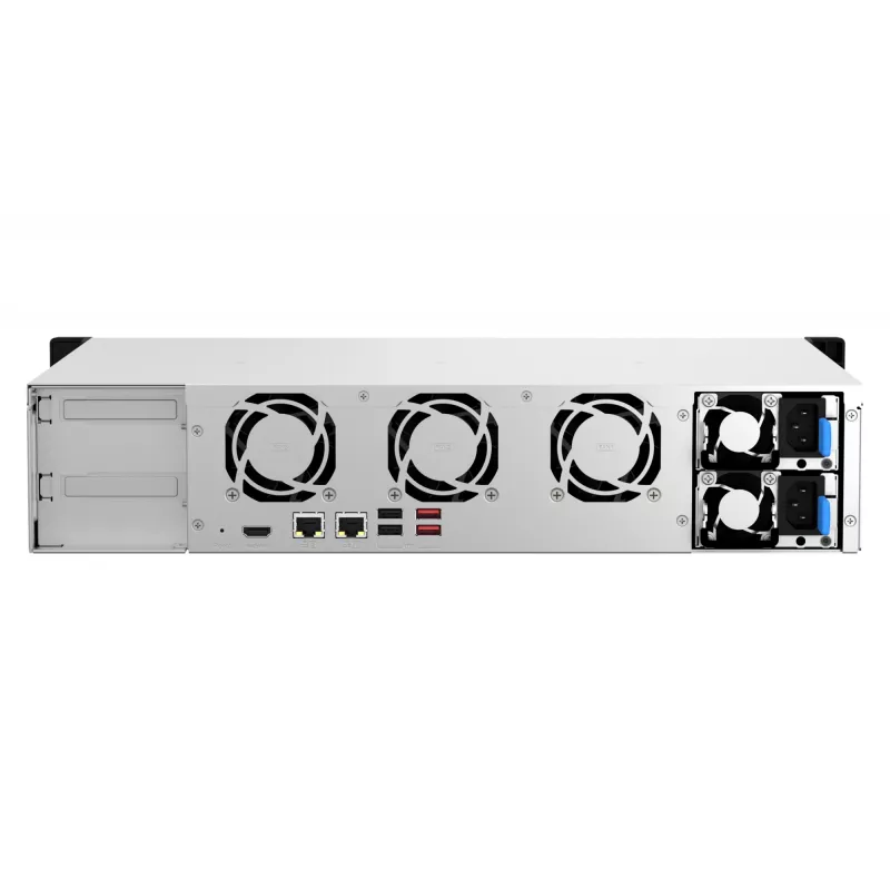 QNAP TS-864EU-RP-8G NAS/storage server Rack (2U) Intel® Celeron® N5095 8 GB DDR4 0 TB QNAP Turbo System Black