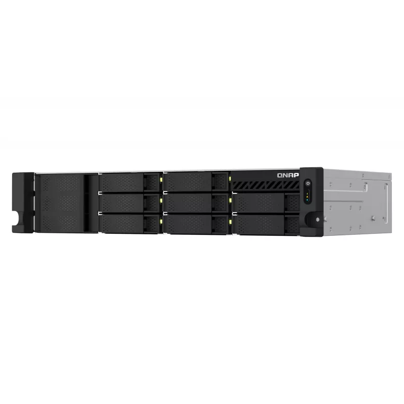 QNAP TS-864EU-RP-8G NAS/storage server Rack (2U) Intel® Celeron® N5095 8 GB DDR4 0 TB QNAP Turbo System Black