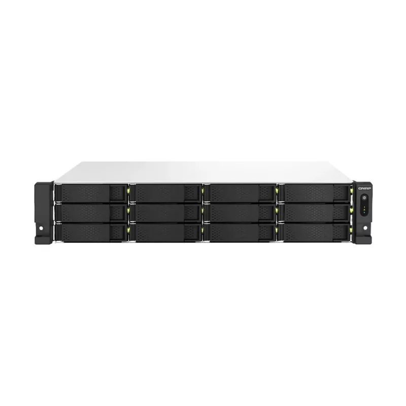 QNAP TS-1264U-RP NAS Rack (2U) Intel® Celeron® 8 GB DDR4 0 TB QNAP QTS Aluminium, Black