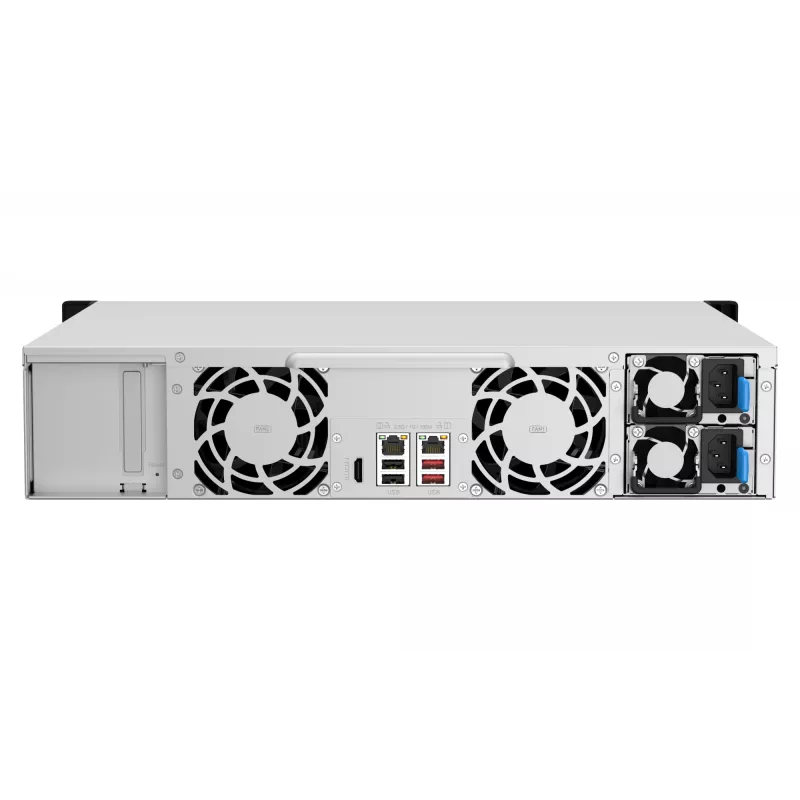 QNAP TS-1264U-RP NAS Rack (2U) Intel® Celeron® 8 GB DDR4 0 TB QNAP QTS Aluminium, Black