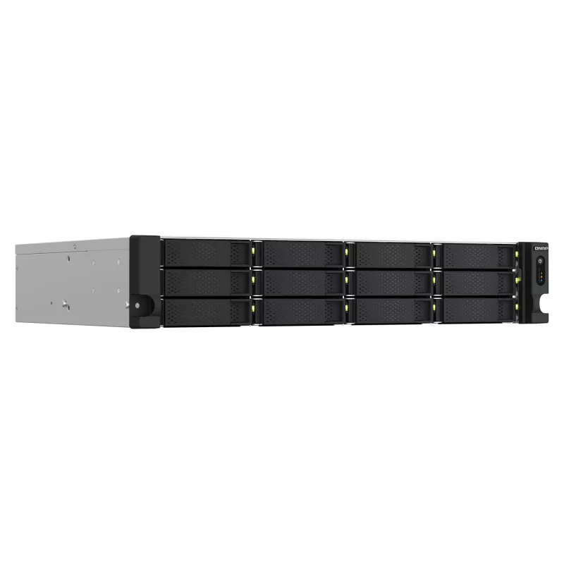 QNAP TS-1264U-RP NAS Rack (2U) Intel® Celeron® 8 GB DDR4 0 TB QNAP QTS Aluminium, Black