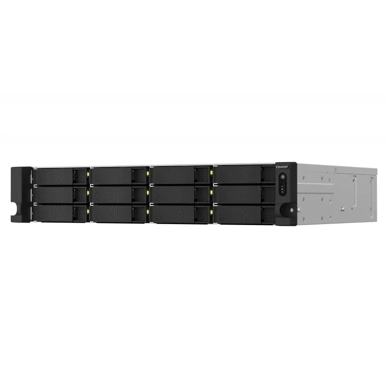 QNAP TS-1264U-RP NAS Rack (2U) Intel® Celeron® 8 GB DDR4 0 TB QNAP QTS Aluminium, Black