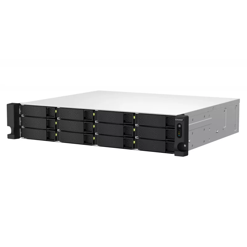 QNAP TS-1264U-RP NAS Rack (2U) Intel® Celeron® 8 GB DDR4 0 TB QNAP QTS Aluminium, Black