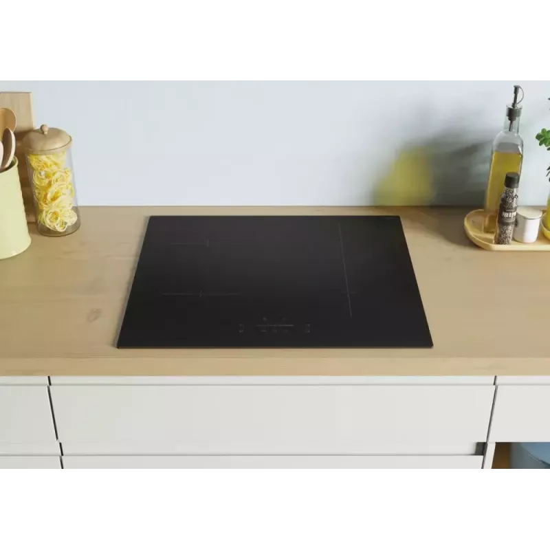 Candy CTP6SC4/E1 Black Built-in 59 cm Zone induction hob 4 zone(s) Built-in hood