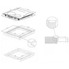 Candy CTP6SC4/E1 Black Built-in 59 cm Zone induction hob 4 zone(s) Built-in hood