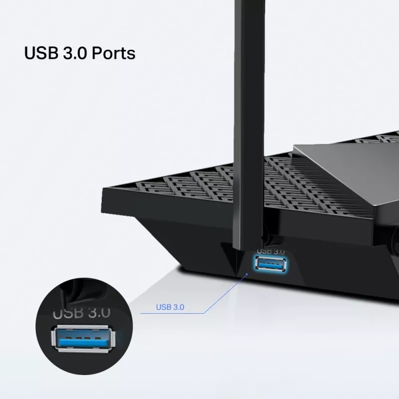 TP-Link Archer AX5400 Multi-Gigabit WiFi 6 Router, Wi-Fi 6 (802.11ax), Dual-band (2.4 GHz / 5 GHz), Ethernet LAN, Black, Desktop/pole router