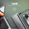 Docking station Axagon HMC-4KX3 USB-C 5Gbps hub, 3x USB-A, 2x HDMI, DP, RJ-45, SD/microSD, audio, PD 100W, cable 40cm
