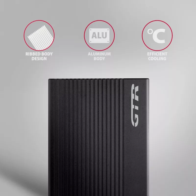HDD/SSD enclosure Axagon EE25-GTR USB-C 3.2 Gen 2 Black 2.5 inch