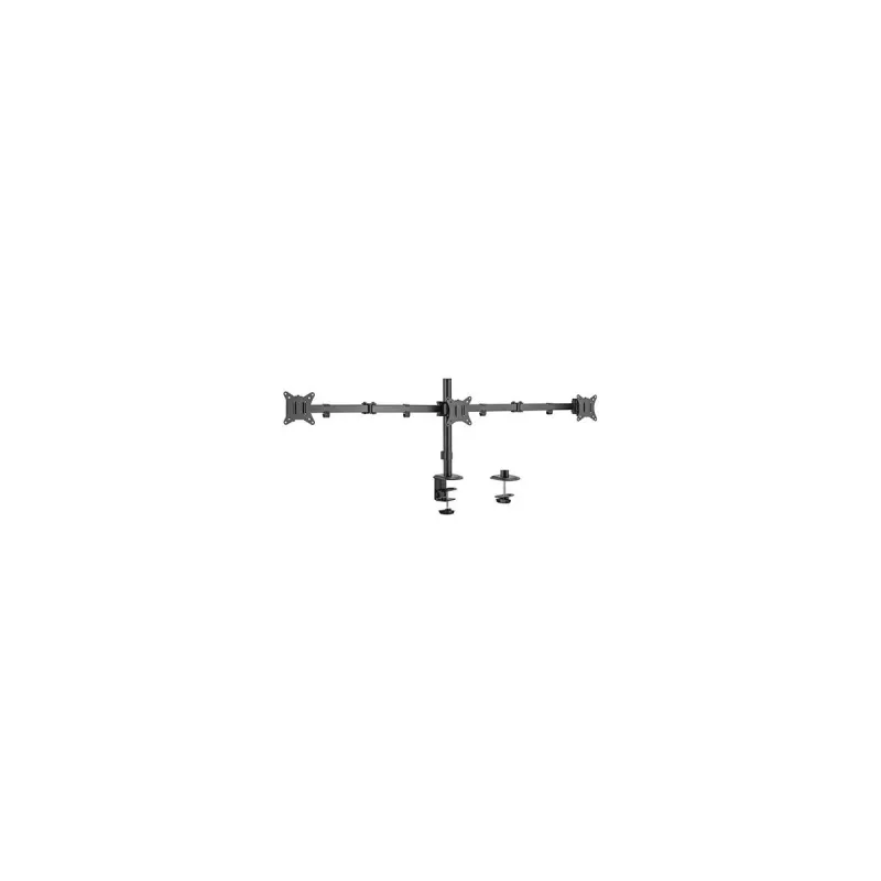 Gembird MA-D3-01 Adjustable Desk 3-Display Mounting Arm, 17-27 inch, up to 7 kg