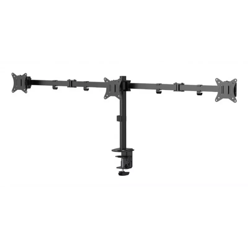 Gembird MA-D3-01 Adjustable Desk 3-Display Mounting Arm, 17-27 inch, up to 7 kg